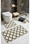 Royal Nordic 2-Piece 60X100 cm Latex Non-Slip Base Bath Mat Set Machine Washable Mat