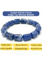 Certified Sodalite Cylinder Cut Natural Stone Bracelet