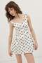 White Polka Dot Women's Mini Dress - 4