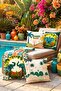 Set of 4 Cushion Covers with Indian Elephants Pattern