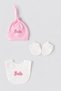 Baby Girl 5-Piece Hospital Discharge Set Newborn Cotton Bodysuit Set Pink White 0-3 Months - 4