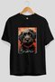 For Dog Lovers 27 Front Dog Print Black Oversize T-Shirt 100% Cotton Unisex Dog Lover Premium Design