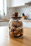 Mien Herry Acacia Lid Glass Jar |   1200 ml Storage Jar 1.2 L - 2