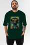 For Dog Lovers 33 Front Dog Print Green Oversize T-Shirt 100% Cotton Unisex Dog Lover Premium Design - 2