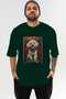 For Dog Lovers 34 Front Dog Print Green Oversize T-Shirt 100% Cotton Unisex Dog Lover Premium Design - 2