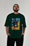 For Dog Lovers 42 Front Dog Printed Green Oversize T-Shirt 100% Cotton Unisex Dog Lover Premium Design - 5