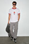 Bamsi Men's 100% Organic Cotton Contrast Collar World Cup Special Printed White T-Shirt - 3