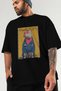 For the Love of Dogs 64 Front Dog Print Black Oversize T-Shirt 100% Cotton Unisex Dog Lover Premium Design - 3