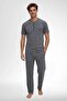 Men's Three-Piece 3-Piece Large Size Pajamas+Shorts+Short-Sleeved Pajama Set 100% Cotton - 3