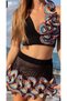 Melona Boutique, Colorful Ruffle Detailed, Designer Beach Dress.