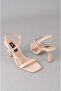 Seç 8569 Strappy Heel Shoes (Heel Height: 9 cm) Beige - 3