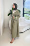 Ibiza Piping Muslin Kimono - Khaki