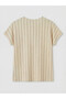 Crew Neck Striped Women's T-Shirt - 5