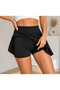 Women's Black Sea and Beach Quick Dry Sports Culotte Shorts Skirt High Waist - 3