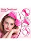 80S 90S Neon Pink Lace Crown with Bow - 2