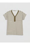 Striped 100% Cotton Women's T-Shirt - 5