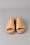 Seç 4095 Genuine Leather Padded Heel Slippers (Heel Height: 4.5cm) Caramel - 2