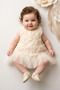 Baby Girl Birthday Party Wedding Dress Short Sleeve Sleeveless Rose Bow Tulle Tutu Lined - 2