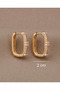 Pearlisse Pearl Detailed Inlaid Zircon Stone Rectangular Steel Xuping Earrings - 7