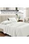 Washed Cotton Percale California King Sheet Set - 4 PC Cal King Sheets, 100% Cotton, Cooling, Breathable - White - 2