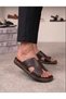 100% Genuine Leather Orthopedic Men's Summer Orthopedic Massage Comfort Sole Comfortable Daily Slippers 40-45 - 4