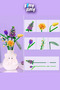 Decorative Flower Bouquet Building Set 534 Pieces Collectible Building Toy Tulip & Lily Model Lz1672 - 3