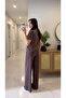Md Frols Coffee Short Sleeve Trouser Suit - 2