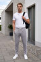 Striped Tie-Waist Diver Fabric Sweatpants