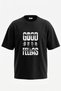 Goodfellas Movie Design Back Printed Cotton Black Oversize T-Shirt