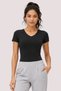 Women's 3-Piece V-Neck Cotton & Modal Short Sleeve Basic Stretchy T-Shirt - 3-Piece Advantage Pack - 2