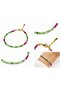 Ruby Emerald Stone Steel Apparatus Handmade Bracelet Natural Stone Bracelet - 4