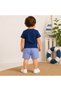 Baby Boy Summer Printed T-Shirt and Shorts Set 100% Cotton Navy Blue 2-Piece Set 12-36 Months - 2