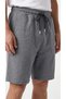 Men's Smoked Color Oversize Comfortable Combed Cotton Shorts with Side Pockets - 6