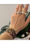 Women's Pearl Zircon Stone Adjustable Steel Ring – Minimal Stylish Soft with Gold & Silver Color Options - 3