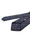 Smoked Blue Motif Pattern Classic Tie with Handkerchief Kk13753 - 5
