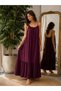 Women's Adjustable Strap Viscose Open Collar Skirt Ruffle Dress