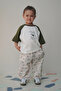 Colorful Sleeve T-Shirt Khaki - 4