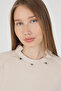 Women's Three-Quarter Sleeve Pleated Detailed Modal Fabric Tracksuit Set - 4