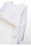 Mayoral Abel Lula Girl's Evening Dress with Laces and Long Sleeves White - 5