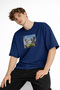Freedom - Oversize Men's T-Shirt Dark Blue
