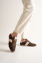 Genuine Suede Leather Women's Retro Sneaker Light Sole Casual Sports Shoes - 2