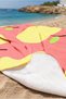 Vibrant Colored Beach Towel with Apple Motif - Red and Yellow Quick-Drying Microfiber Towel with Fruit Figures - 3