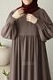 Asya Balloon Sleeve Dress Mink - 4