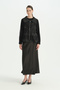Drawstring Mesh Jacket - Black
