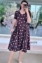 V-Neck Polka Dot Double Dress 6Y279