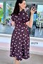 V-Neck Polka Dot Double Dress 6Y279 - 2