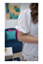 A blouse with a comfortable and distinctive cut, featuring wide short sleeves; an elegant and modern blouse. - 4