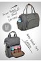 Gray 2-Piece Set Mother Baby Care Shoulder and Hand Bag & Mother Baby Backpack