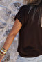 Coffee V-Neck Modal Tshirt - 4
