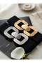 Gold Buckle Interlocking Elastic Women's Belt, Jacket Belt, Shirt Belt, Dress Belt - 2